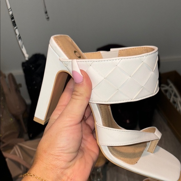 Women's White Sandals - Picture 2 of 4